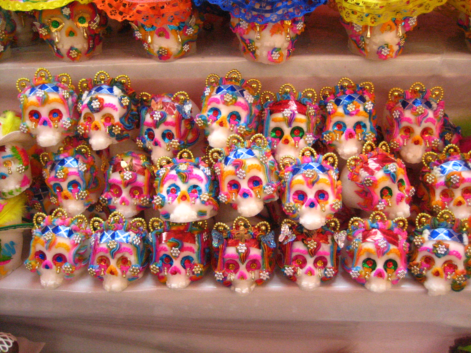 Day of the Dead sugar skulls in Toluca