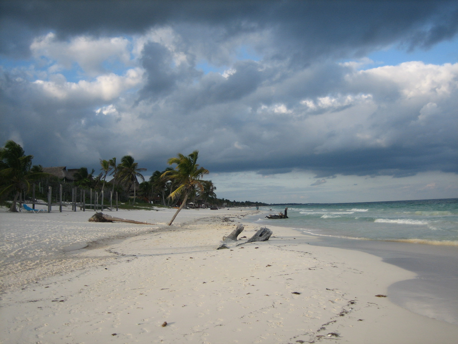 The beach approaching sunset in Tulum, Mexico