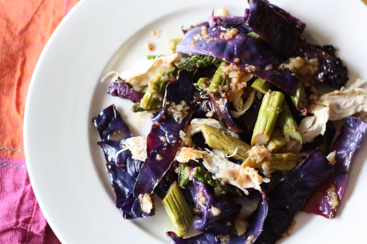 Roasted Cabbage Salad With Garlic chipotle Vinaigrette