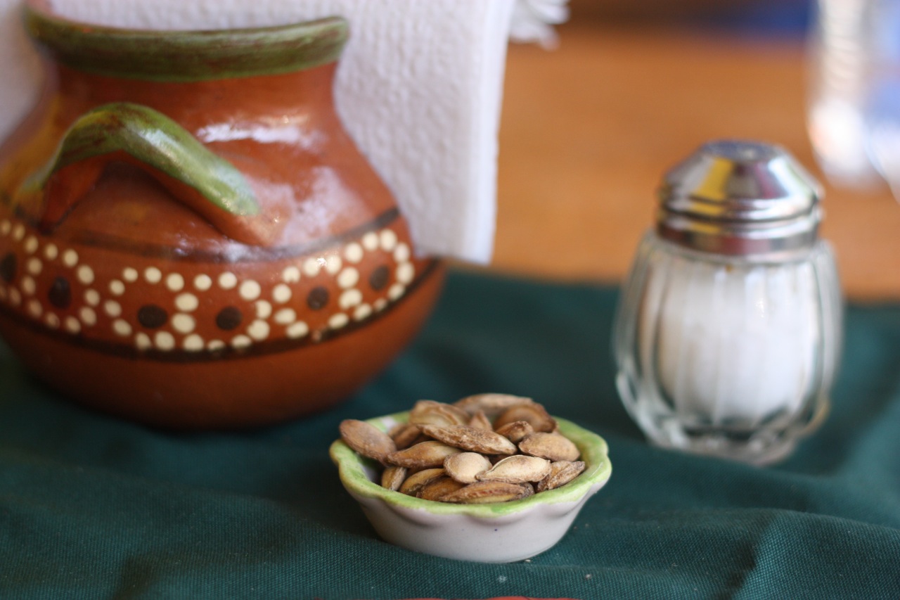 Toasted pumpkin seeds at Con Sabor a Tixtla