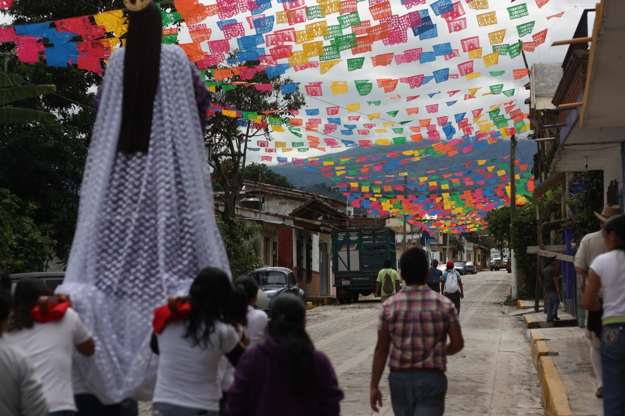 A processional in Xico, Veracruz, during the Fiesta de Magdalena