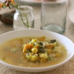 Squash flower soup