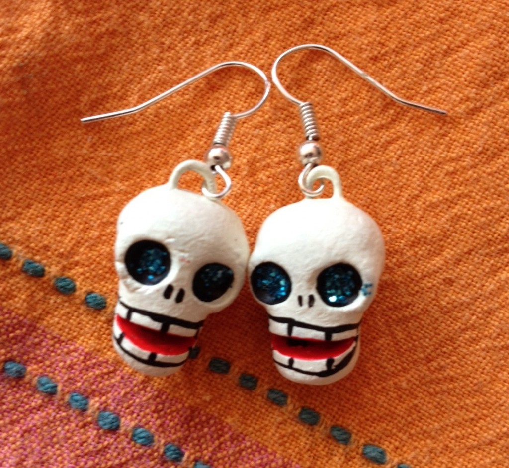 Day of the Dead skull earrings