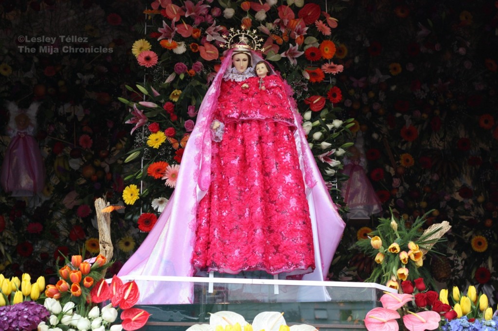 An altar outside the Mercado de la Merced in Mexico City on Monday, Sept. 24, 2012