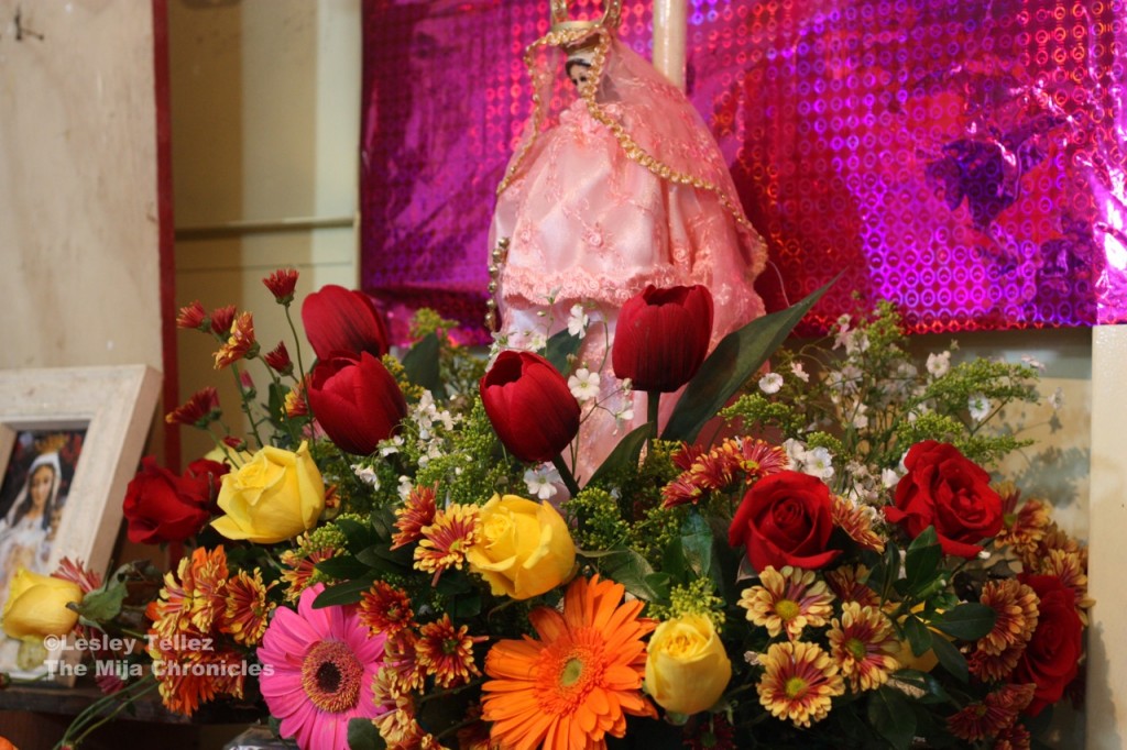 An altar to the Virgen de la Merced, inside Mexico City's Mercado de la Merced on Sept. 24, 2012