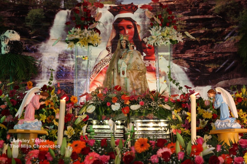 An altar to the Virgen de la Merced at Mexico City's Mercado de La Merced, on Sept. 24, 2012