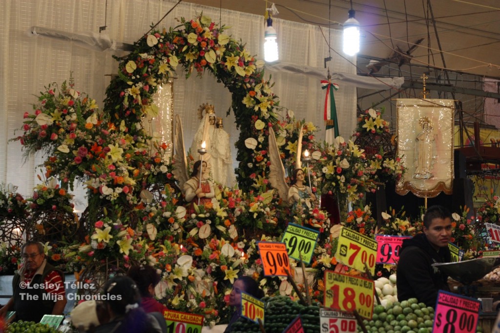 An altar at Mexico City's Mercado de la Merced, photographed on Sept. 24, 2012