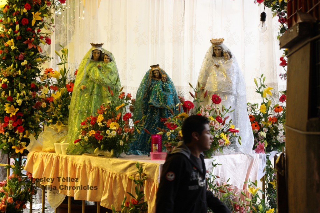 An altar inside Mexico City's Mercado de la Merced, on Sept. 24, 2012
