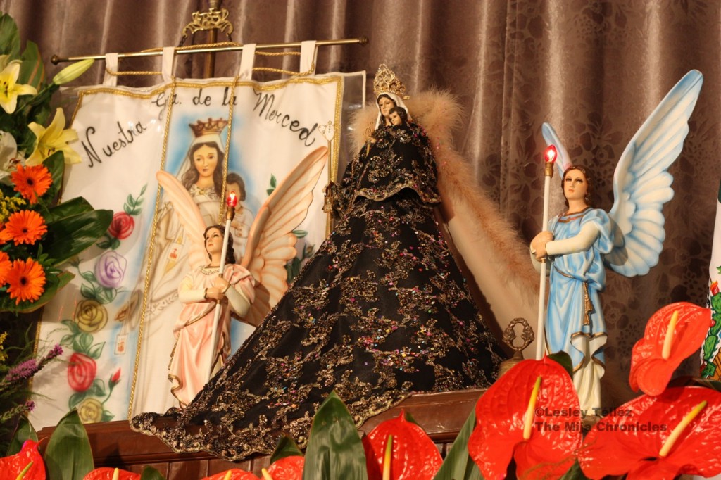 An altar to the Virgen de la Merced, inside Mexico City's La Merced market on Sept. 24, 2012