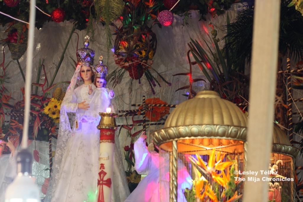 An altar to the Virgen de la Merced at Mercado La Merced in Mexico City, on Sept. 24, 2012