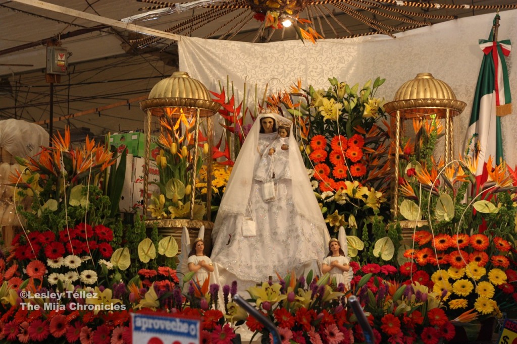 An altar to the Virgin of Mercy inside Mexico City's Mercado de la Merced Market, celebrated on Sept. 24, 2012