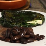 Chiles rellenos with panela cheese and epazote