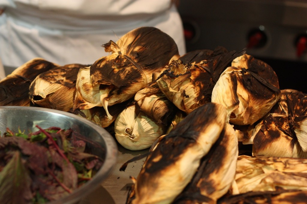 Grilled tamales in Mexico City
