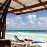 The beach at Coco Tulum, a hotel in Tulum, Mexico.