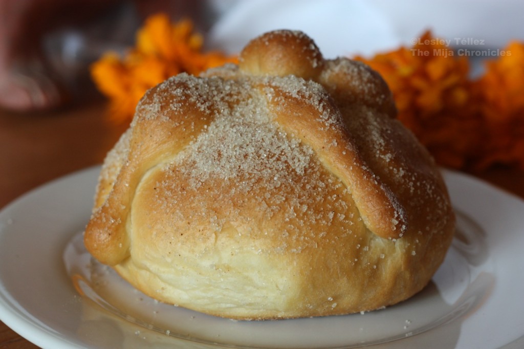 Homemade pan de muerto